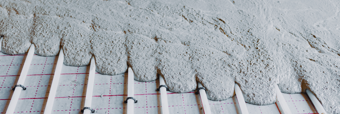 Cementchape bij Vloerverwarming