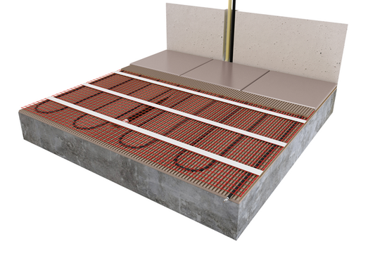 Verwarmingsmat Set 1,5 m² / 225 Watt Set met C16-thermostaat | Wit (inbouw) - afb. 4