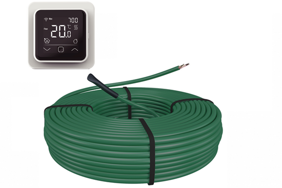 e-HEAT Cable Set 152,9 m / 2600 Watt Set met C16-thermostaat | Wit - afb. 1