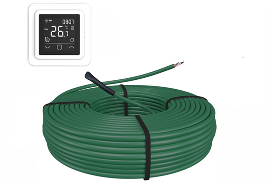 e-HEAT Cable Set 152,9 m / 2600 Watt Set met C16-thermostaat | Wit - afb. 1
