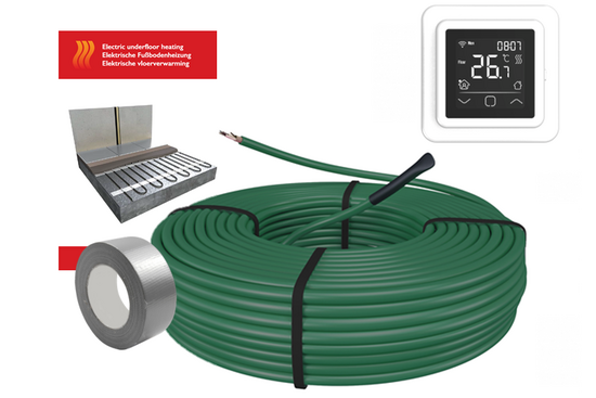 e-HEAT Cable Set 29,4 m / 500 Watt Set met C16-thermostaat | Wit - afb. 2