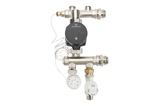 Stadswarmte Mengunit  Stadswarmte-mengunit, uitvoering links - onderaansluiting - afb. 1