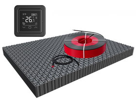 DECO-mat Pro WiFi Set met 4mm kabel 2m² / 300 Watt Set met C16-thermostaat | Zwart (inbouw)
