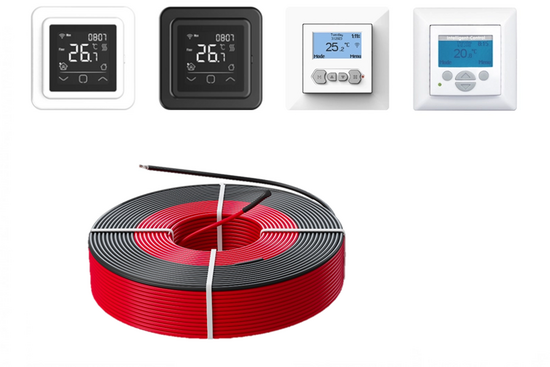 e-HEAT 4mm kabel-set met inbouwthermostaat - afb. 1