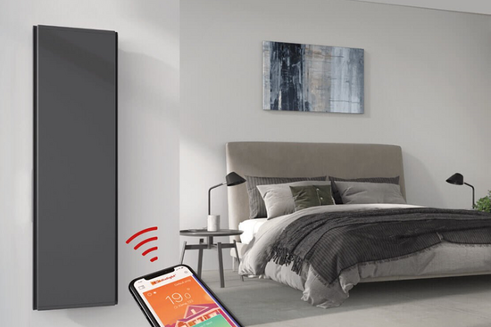 ICON WI-FI Elektrische Verticale Paneelradiator 2000 Watt (45cm x 180cm) | Grijs (RAL 7024) - afb. 3