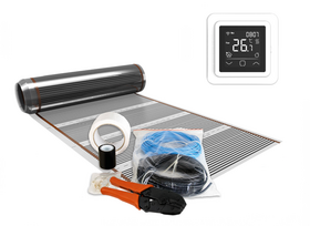 Infrarood Folie Set 25 m² / 3000 Watt Set met C16-thermostaat | Wit