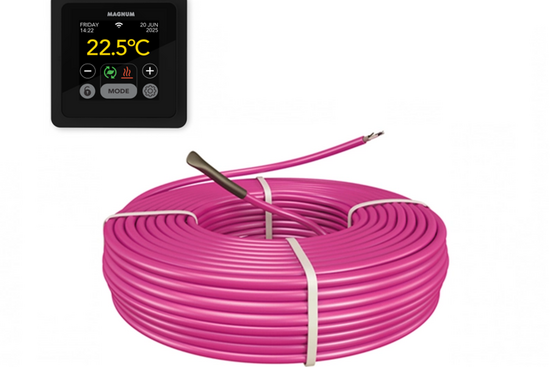 MAGNUM HeatBoard Cable Set 65 m / 650 Watt Set (6,5 m²) met MRC | Zwart - afb. 1