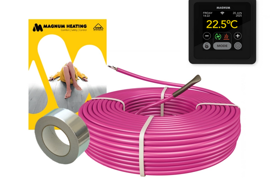 MAGNUM HeatBoard Cable Set 65 m / 650 Watt Set (6,5 m²) met MRC | Zwart - afb. 2