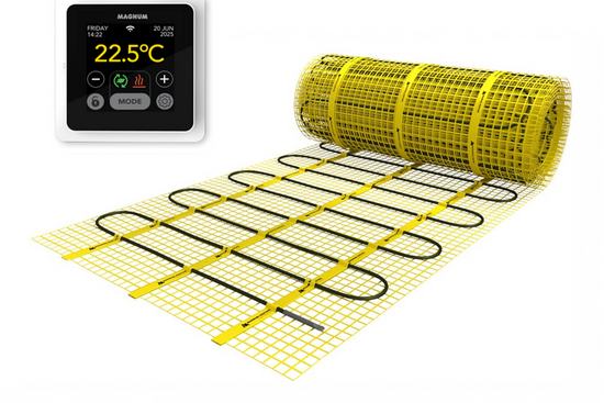MAGNUM Elektrische Mat Set 1 m² 1 m² / 150 Watt Set met MRC-thermostaat | Wit - afb. 1