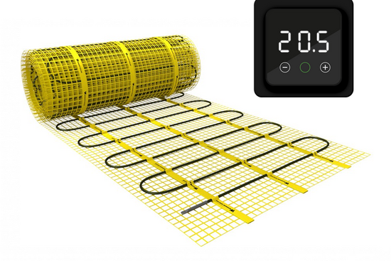 MAGNUM Mat Set Basic 1,5 m² / 225 Watt Set met F32-thermostaat | Zwart - afb. 1