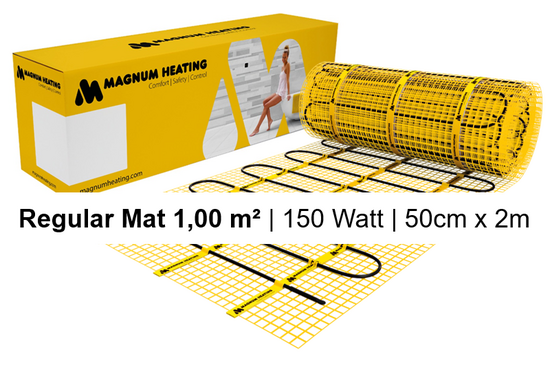 MAGNUM Mat Set met Thermostaat in Zwart Mat 1,00 m² | 150 Watt - afb. 2