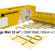 MAGNUM Mat Set met Thermostaat in Zwart Mat 12,00 m² | 1500 Watt - afb. 2