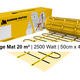 MAGNUM Mat Set met Thermostaat in Zwart Mat 20,00 m² | 2500 Watt - afb. 2