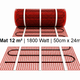 e-HEAT Mat Set met zwarte ET44-thermostaat 12,00 m² / 1800 Watt - afb. 2