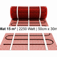 e-HEAT Mat Set met zwarte ET44-thermostaat 15,00 m² / 2250 Watt - afb. 2