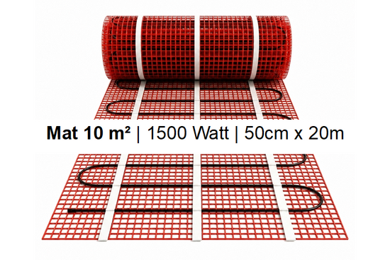 e-HEAT Mat Set met MIC²-klokthermostaat 10,00 m² / 1500 Watt - afb. 2
