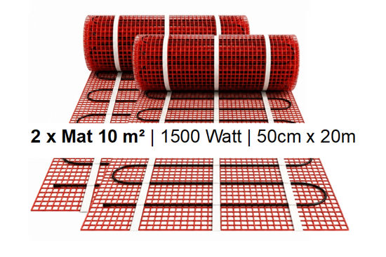 e-HEAT Mat Set met MIC² WiFi-thermostaat 20,00 m² / 3000 Watt - afb. 2