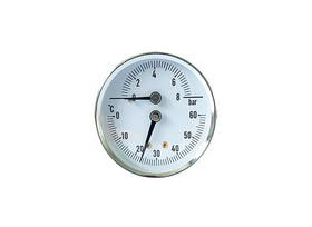 Verdeler-onderdelen Thermo-/manometer, aanvoerbalk (open kunststof verdeler)