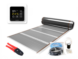 Verwarming Folie Set 5 m² / 600 Watt Set met MRC-thermostaat | Wit