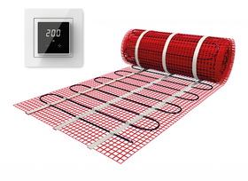 Verwarmingsmat Set 20 m² / 3000 Watt Set met ET44-thermostaat | Wit