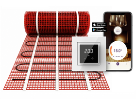 Verwarmingsmat Set Basic WiFi 3 m² / 450 Watt Set met ET44-thermostaat | Wit (inbouw)