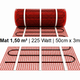 e-HEAT Mat Set met zwarte C16-thermostaat 1,50 m² / 225 Watt - afb. 2