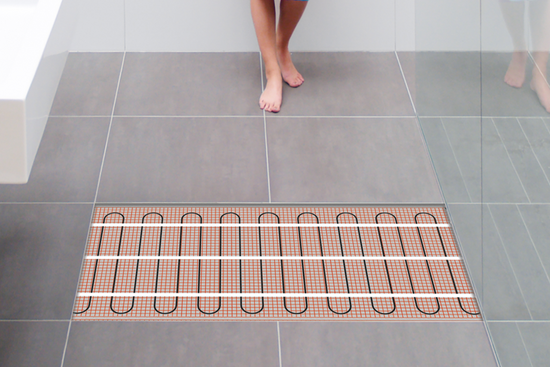 Verwarmingsmat Set 1,5 m² / 225 Watt Set met MIC-klokthermostaat | Wit - afb. 2