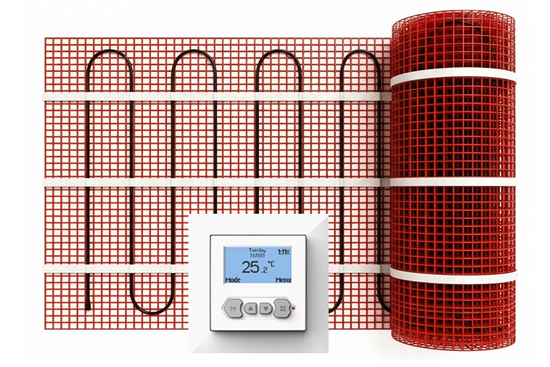 Vloerverwarmingsmat Set Comfort 2,5 m² / 375 Watt Set met MIC² Basic-thermostaat | Wit - afb. 1