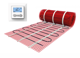Vloerverwarmingsmat Set Comfort 4 m² / 600 Watt Set met MIC-klokthermostaat | Wit