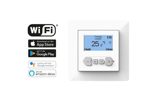 Vloerverwarmingsmat Set Comfort 5 m² / 750 Watt Set met MIC² WiFi-thermostaat | Wit Wit - afb. 5